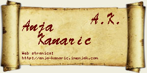Anja Kanarić vizit kartica